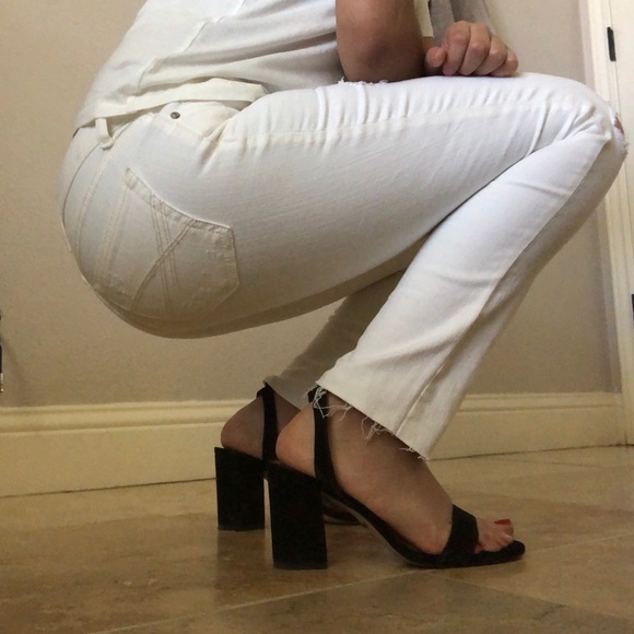 White Ripped Skinny Jeans - Picture 2 of 5